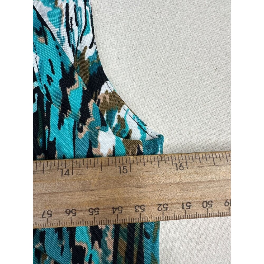 Connected Apparel Beaded Neckline Sleeveless Aztec Print Dress size 6‎ - Picture 5 of 7